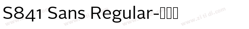 S841 Sans Regular字体转换